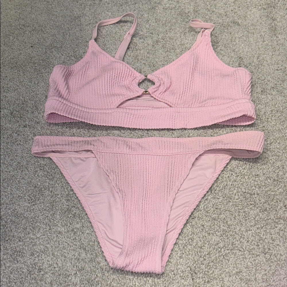 Aerie Textured Bikini, L top S bottom